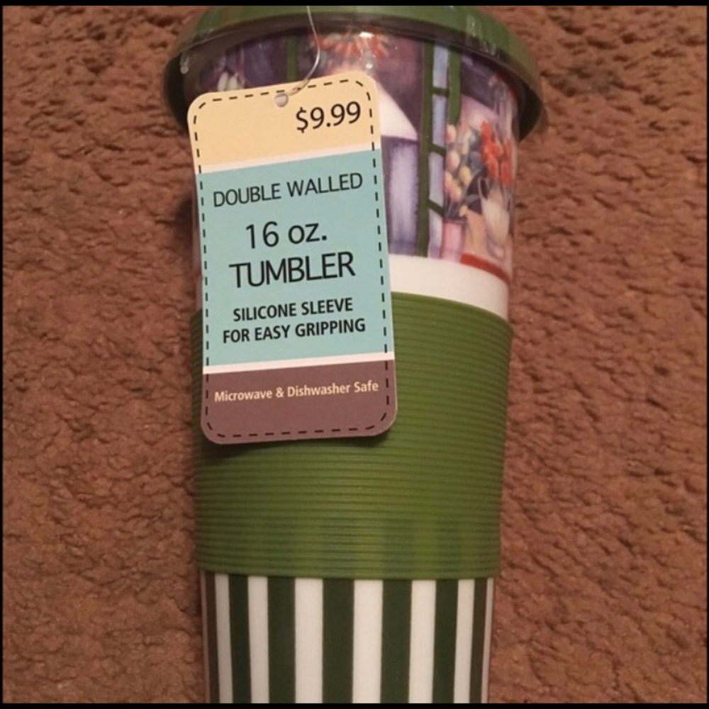 Double walled glass tumbler
